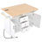 Versatile 55.7'' Large Kitchen Island With 2 Drop Leaf, Rolling Cart On 5 Wheels, Power Outlet, And Spacious Storage For Modern Kitchens And Dining Rooms-2064723921