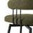 Modern Upholstered Hunter Green Fabric Swivel Counter Stool with Tapered Black Metal Legs-780107301-776690805
