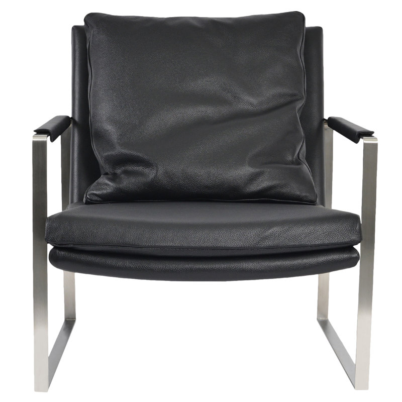Zara Armchair, Black Faux Leather