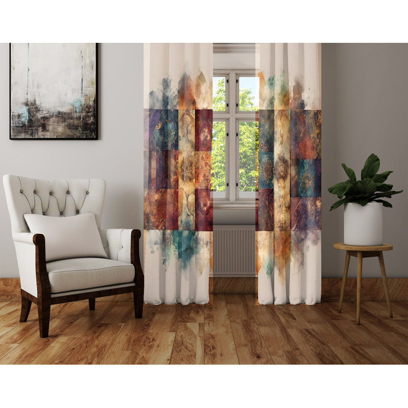Semi Sheer Curtain Pair, 40" W x 61" L