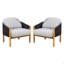 Fauteuil club d'extérieur en bois, ensemble de 2-550648464-550648465