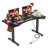 Kriaris Height Adjustable Gaming Standing Desk with Built in Outlets-437297870