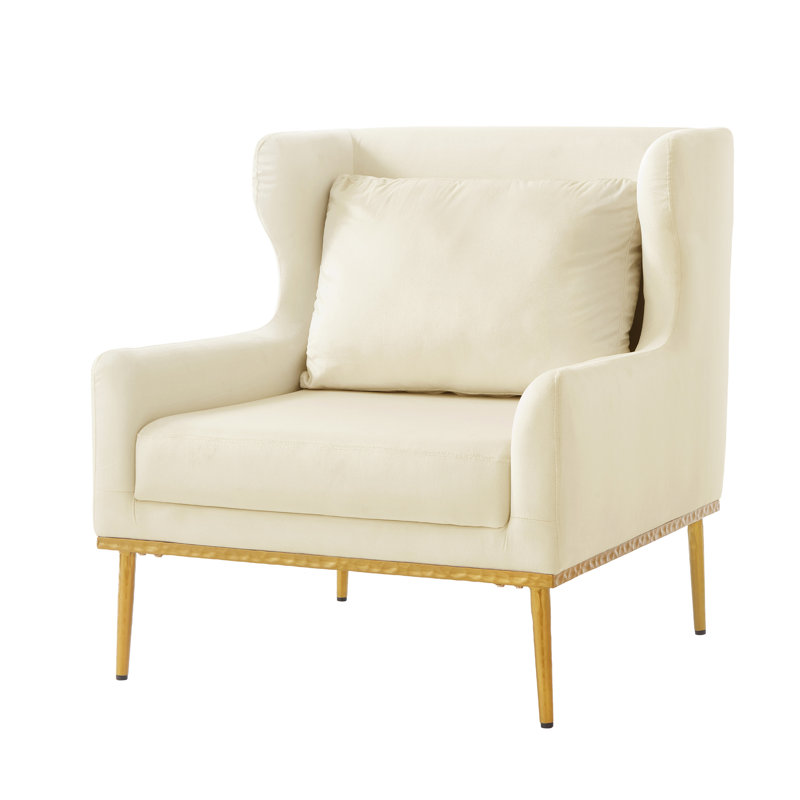 Chaise d'appoint moderne en velours, design compact, idéale pour les salons