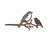 Hand-Painted Decorative Garden Object, 15.7 x 7.9 inches | Durable 100% Metal, Thickness: 0.06 inches | Unique Brown Finish, No Assembly Required, Adds Charm to Your Outdoor Space, Perfect for Garden or Patio Decor-648345662