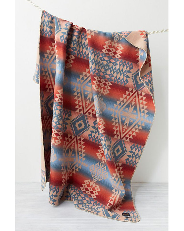Pendleton Los Ojos Spa Towel, Orange Cream Geometric