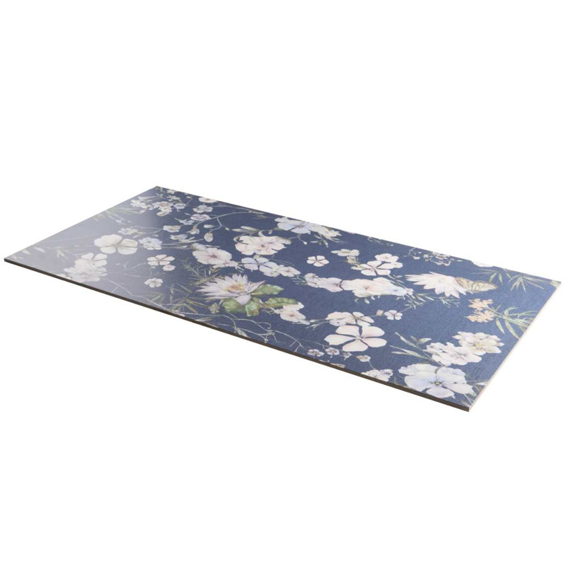 Wakana 24x48 Artisan Decor Matte Porcelain Tile, Winter Blue