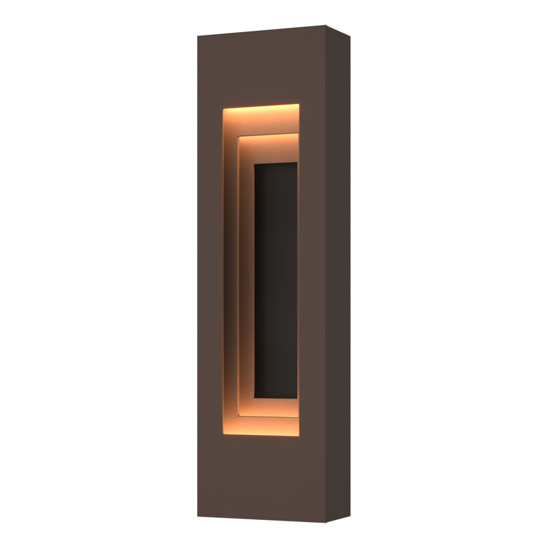 Procession Aluminum Outdoor Flush Mount, 27.5" H x 8" W x 3.9" D, Coastal Bronze, Coastal Black