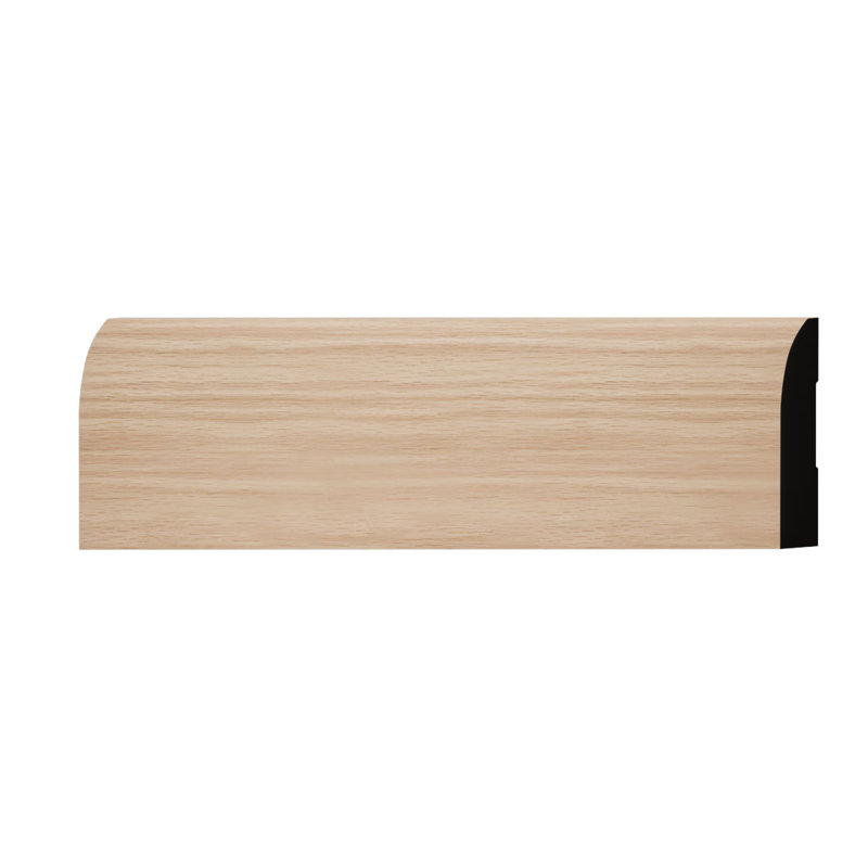 Wm713 - Plinthe en bois franc massif de style moderne Americraft, P 9/16 po x l 3 1/4 po x L 96 po, chêne teinté, Chêne rouge