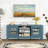 Winston Porter Tv Stand For Tvs Up To 65" With 3-position Adjustable Shelves Tempered Glass Doors-283556530
