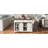 58" Farmhouse Kitchen Island With Storage, Sliding Barn Door & Metal Grid Side Door, Rolling Kitchen Island On 5 Wheels With Spice Rack, Glass Holders,Island Table With Drop Leaf For Kitchen-1969299190