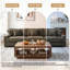 Canapé modulaire rembourré 3 pièces en chenille 3 pièces-690316134