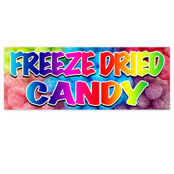 TampaPrinting Freeze Dried Candy Banner 13 oz | Non-Fabric | Heavy-Duty ...