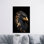«Golden Eagle», impression sur toile, portrait d'oiseau noir et doré