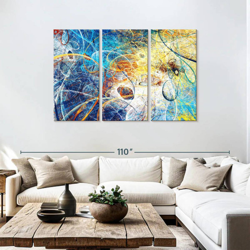 Avery Space Time Warp Abstract, 48" H x 74" W