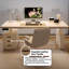 Bureau électrique à hauteur réglable en cuir à deux moteurs Modern Luxury (avec armoire à tiroirs) - 3 options de bureau disponibles-849146302-849146299