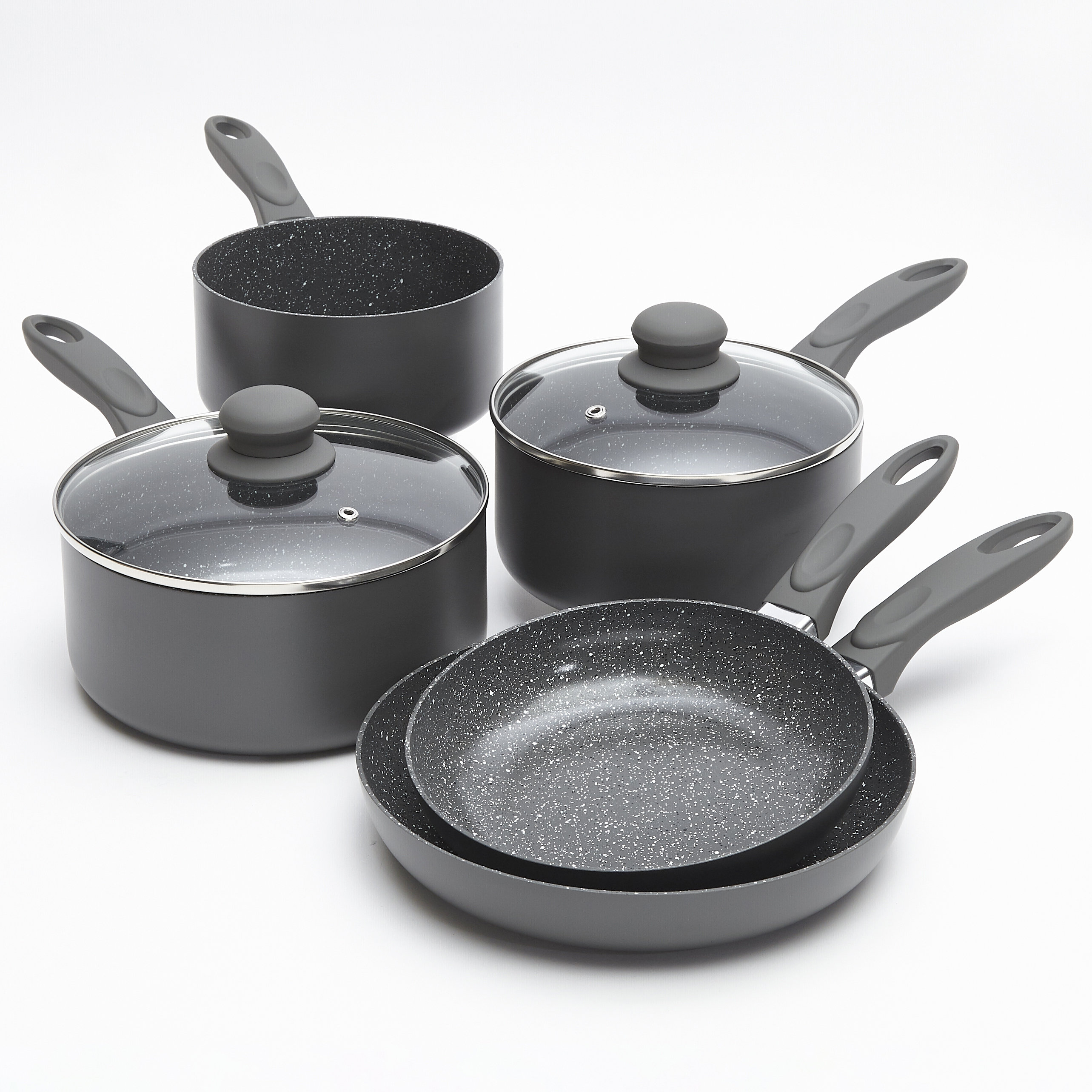 Cermalon 5 Piece Aluminium Grey Non-Stick Cookware Set | Wayfair.ie