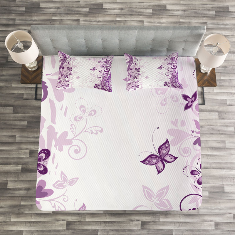 Ebern Designs Freudenburg Bedspread with Pillow Shams, 220 x 240 cm