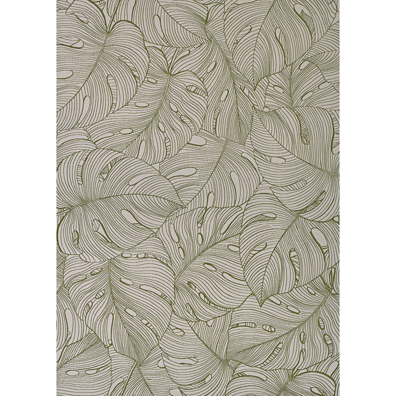 Tapis intérieur / extérieur Castille Cordasia Fern, Rectangle 8 pi 1 po x 11 pi 2 po