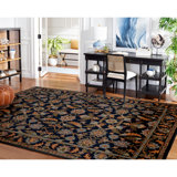 Ferrera Oriental Handmade Tufted Wool Navy Area Rug