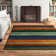Farranshane Striped Tufted Blue/Orange/Green Area Rug