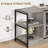 Wood TV Stand for TVs up to 65/75 Inch Farmhouse Entertainment Center with Storage Cabinets and Mesh Doors-1861171469