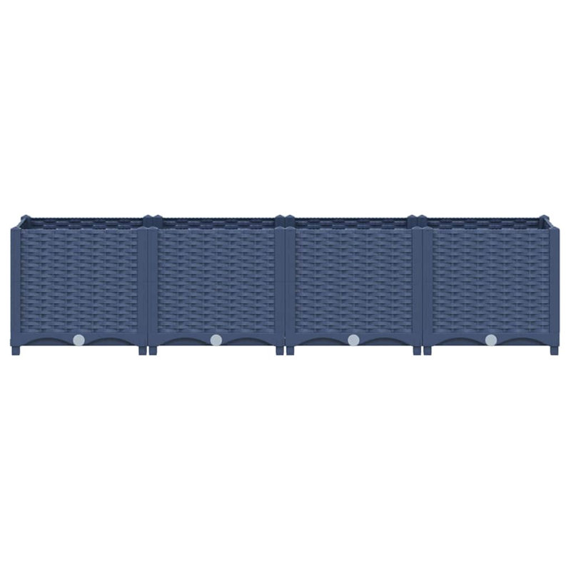 Dakota Fields Raised Bed Polypropylene, Blue Grey, 38cm H x 160cm W x 40cm D