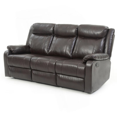 Canapé double inclinable, BRUN FONCÉ