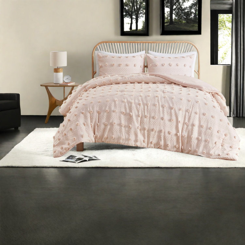 Ensemble de literie en jacquard élégant, polyester confortable, style maison