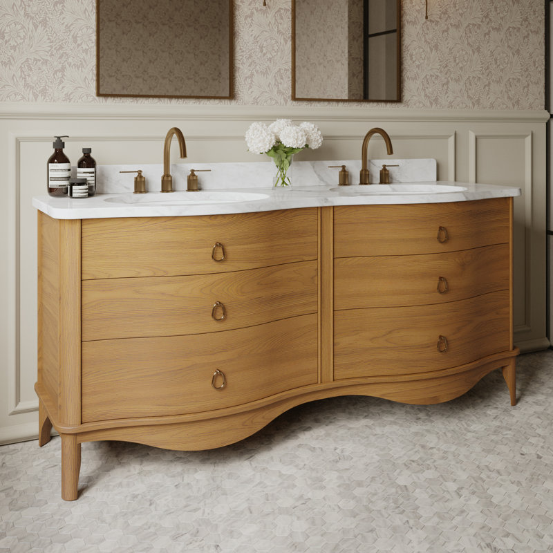 Meuble-lavabo Emmy, 72", Naturel