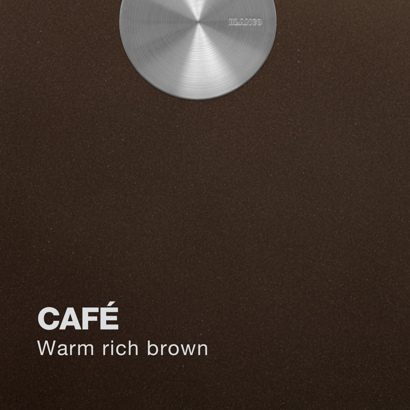 Évier de cuisine à double cuve 31,5 po 50/50 Vision SILGRANIT - Café, Café brun