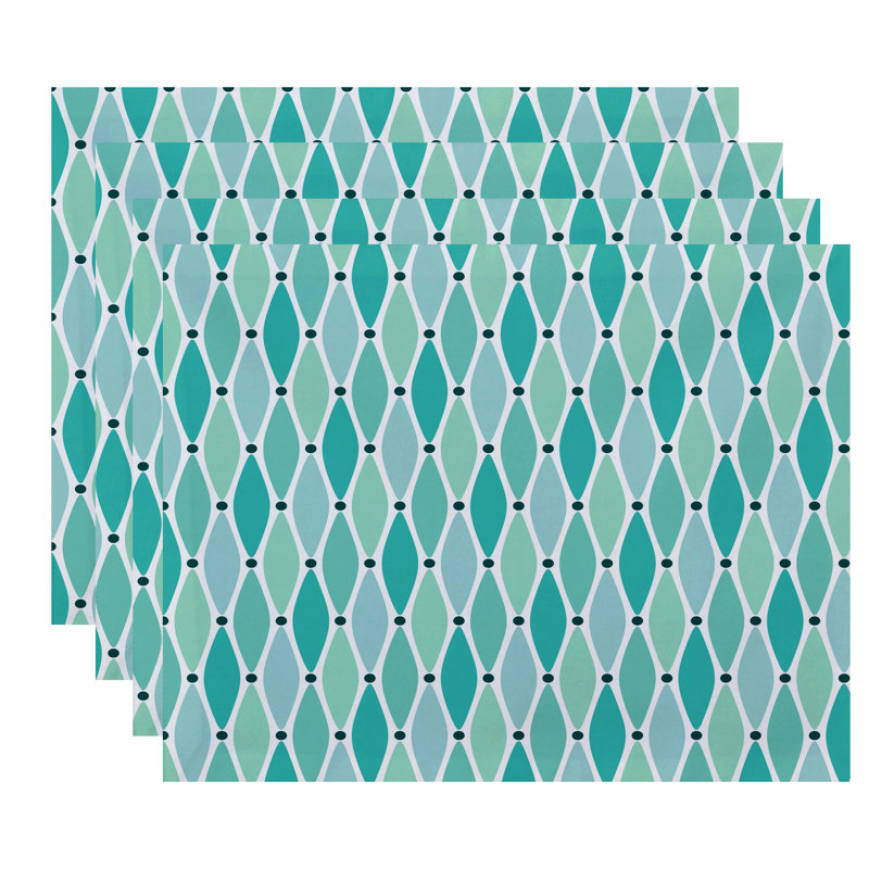 Ensemble de napperons 4 pièces Eastbourne, Aqua