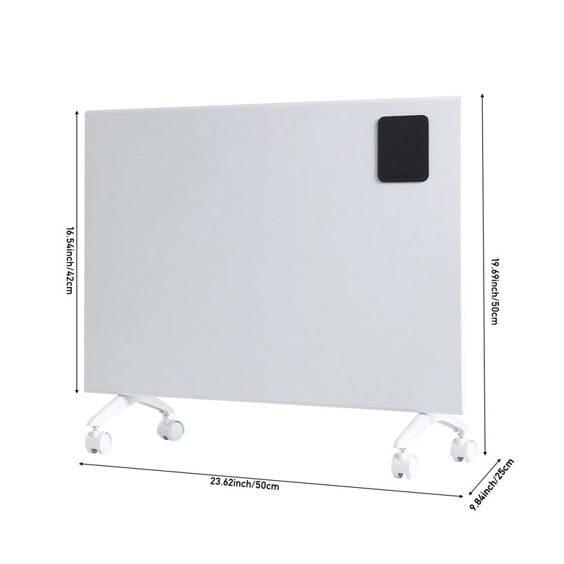 Living And Home 1500W 5118 BTU Electric Panel Space Heater with Adjustable Thermostat and with Digital Display