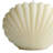 4" Ivory Unscented Dimensional Seashell Candle