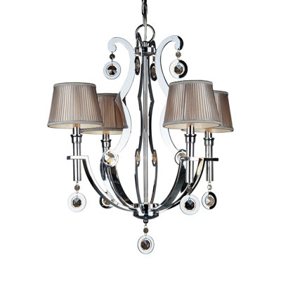 Kirkley 4 - Light Steel Chandelier