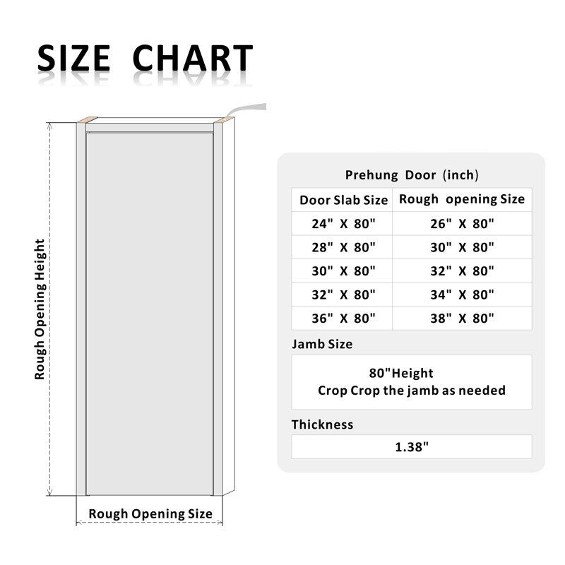Porte CHIC MODE 30 po x 84 po, 1 vitrage en verre trempé dépoli, âme en MDF massif blanc, porte intérieure prémontée avec chambranle