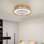 Ventilateur de plafond blanc moderne de 21 pouces avec lumière, lumière à changement de couleur RVB, moteur à courant continu silencieux à 6 vitesses et cordons de tirage tissés à la main