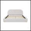 Structure de lit tapissier pour grand lit, style minimaliste moderne avec tête de lit haute incurvée, tissu en fil de cercle de qualité supérieure et support robuste pour les jambes, matelas non inclus - beige-131377796-131377797