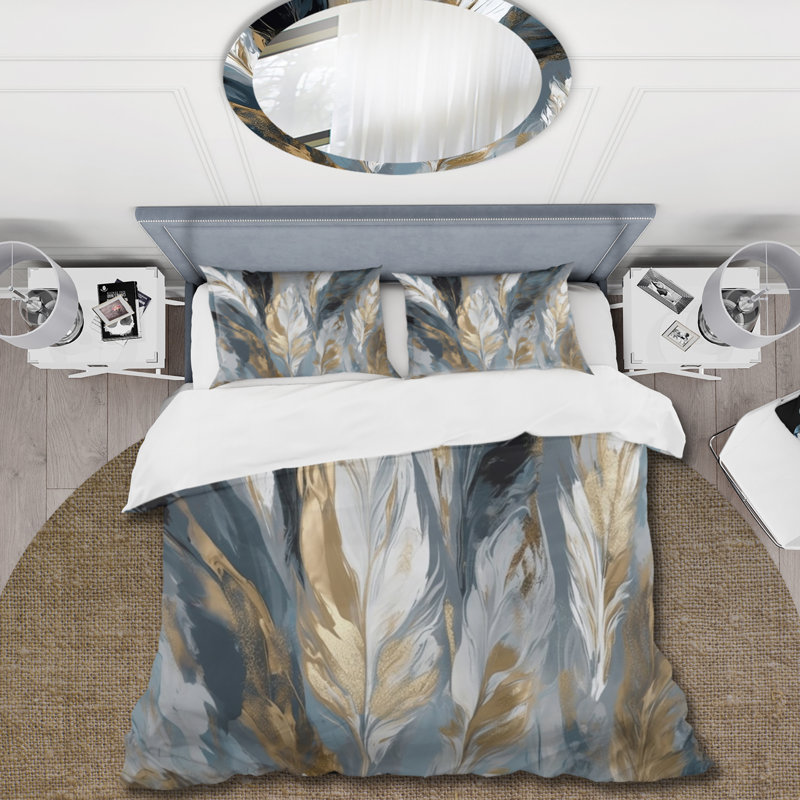 Ensemble de housse de couette doré et gris Impressions of Bohemian Energy I Bedding