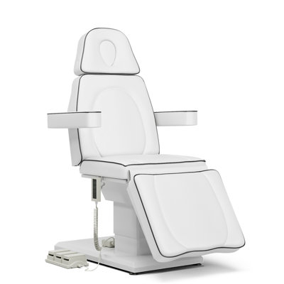 Table d'esthétique entièrement électrique avec table de massage, fauteuil inclinable à 3 moteurs pour le visage et tatouer, table d'esthétique médicale réglable pour spa