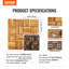 Carreaux de terrasse en bois emboîtables, paquet de 10, 12 po x 12 po Revêtement de sol extérieur imperméable à l'eau Ft