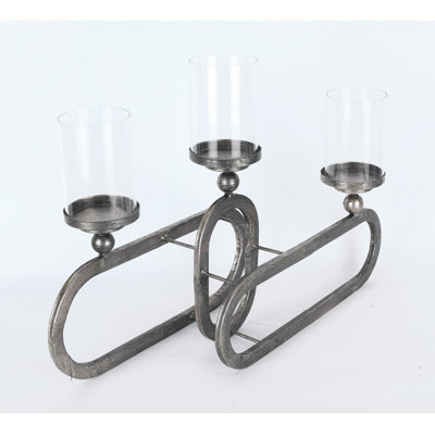 Candélabre de table en métal 15,4 po