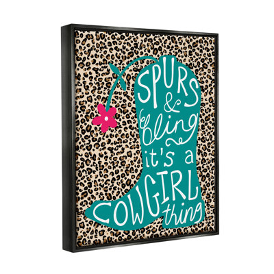 «Spurs & Bling Cowgirl Thing Boot Floater Canvas» par Kamdon Kreations