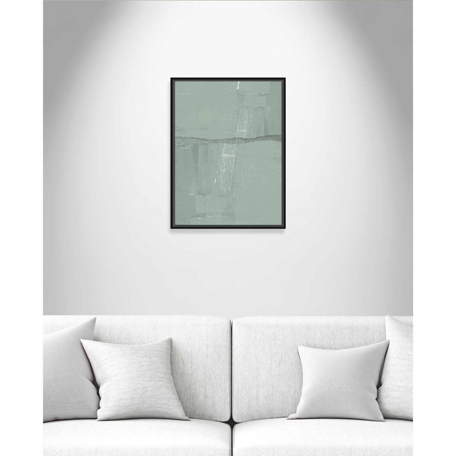 Attica "Sage Abstract" Print, 25.5" H x 19.5" W x 2" D, Black