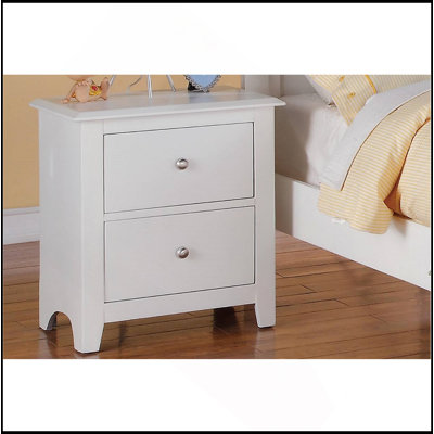 Bedroom Bed Side Table 1X Nightstand Wooden 2 Drawers Table Nightstands