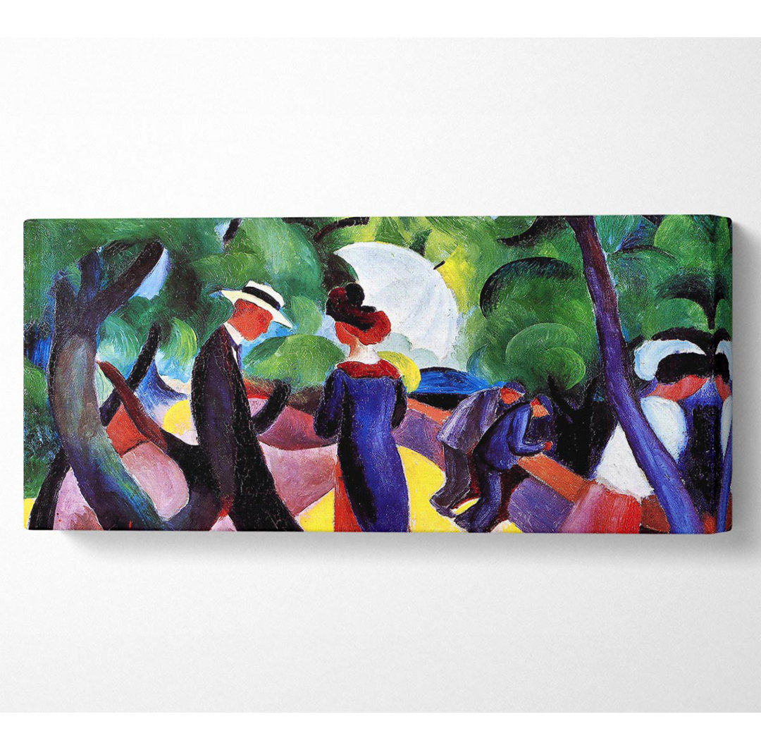 August Macke Promenade Panoramaleinwand