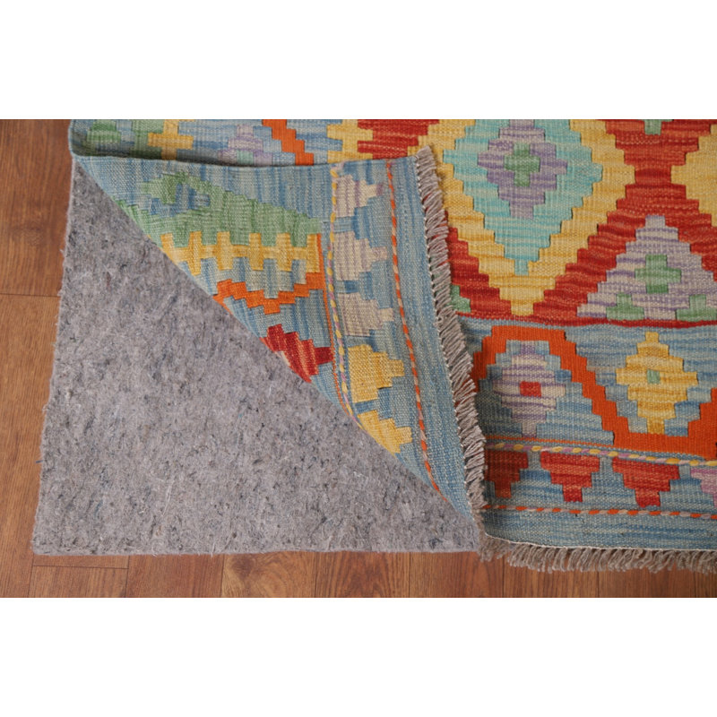 Tapis multicolore en laine Kilim 10 x 16