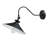 Sena Matte Black Metal Outdoor Adjustable Angle Barn Light