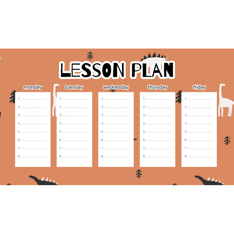 Magnetic Lesson Plan Minimalist Dinosaurs
