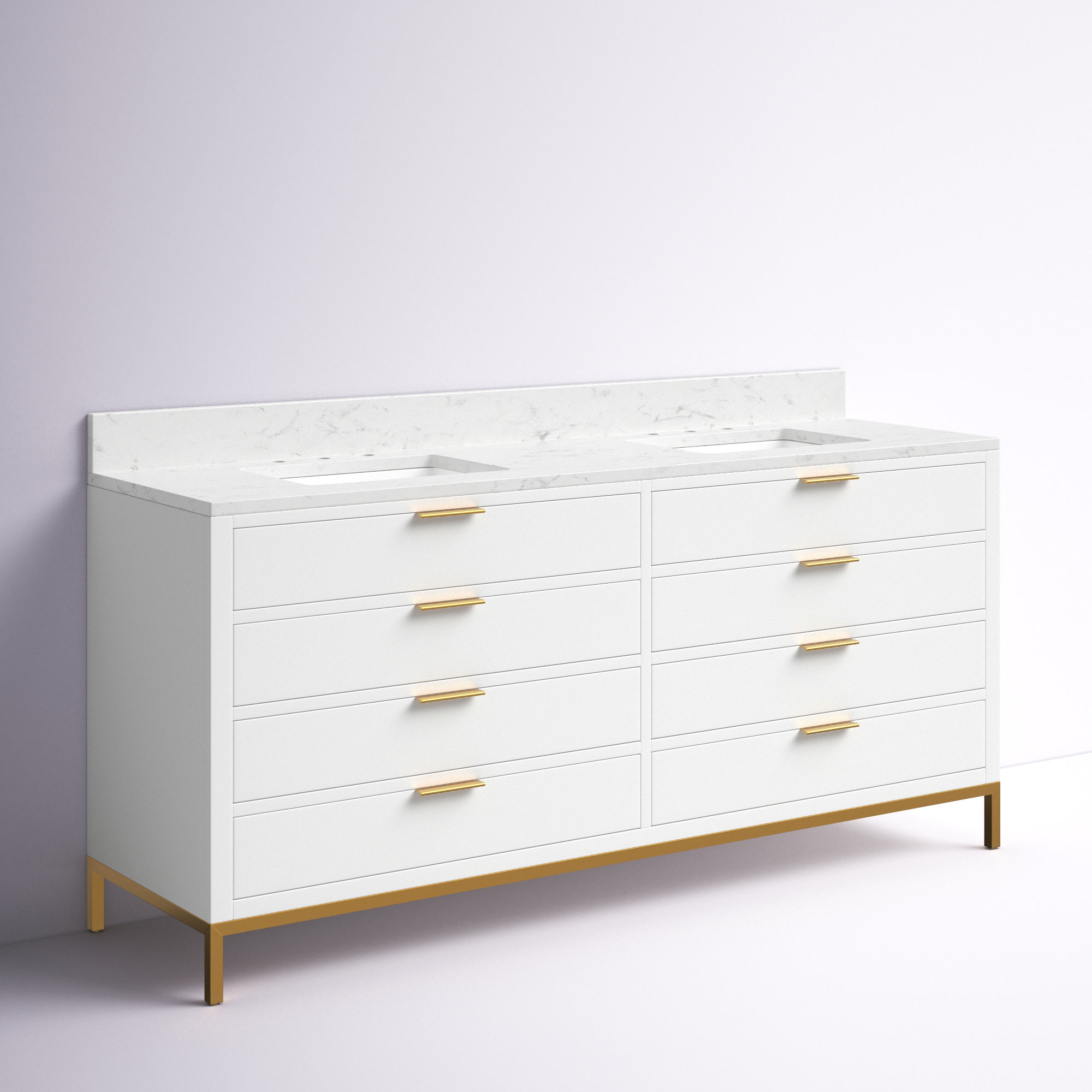 Etta Avenue™ Gervais 72" Double Bathroom Vanity Set & Reviews Wayfair