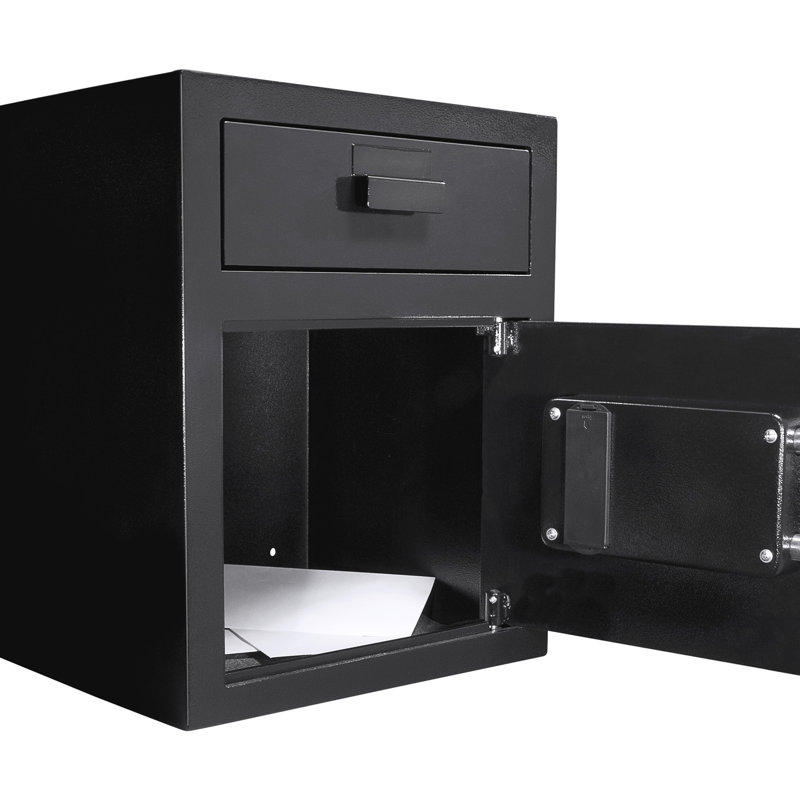 1.1 Cu Ft Keypad Shielded Mail Safe, Steel, Mails, 2 Pin Entries Digital Secure Storage For Pins